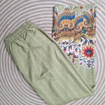 Premium Quality Alex Digital Print Three Piece (Olive Color) - Image 5