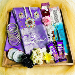 Priyojon sharee combo - vibrant purple