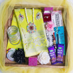 Priyojon sharee combo - light yellow